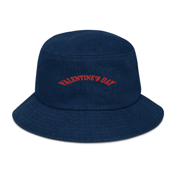 Denim Valentine's Day Bucket Hat